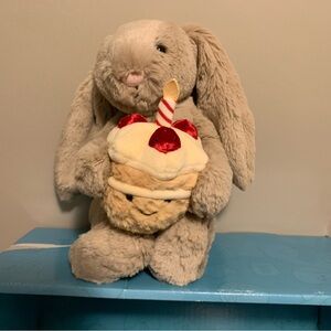 Jellycat Bunny with Cupcake Toy